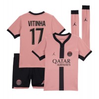 Maglie da calcio Paris Saint-Germain Vitinha #17 Terza Maglia Bambino 2024-25 Manica Corta (+ Pantaloni corti)